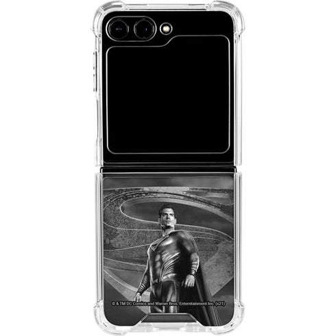 The Justice League (2017) Superman Poster Galaxy Z Flip6 Clear Case